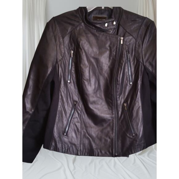 Women's Wilson Leather Jacket Size 2X Black Zip Up Classic Biker Style Coat Moto - Picture 3 of 8